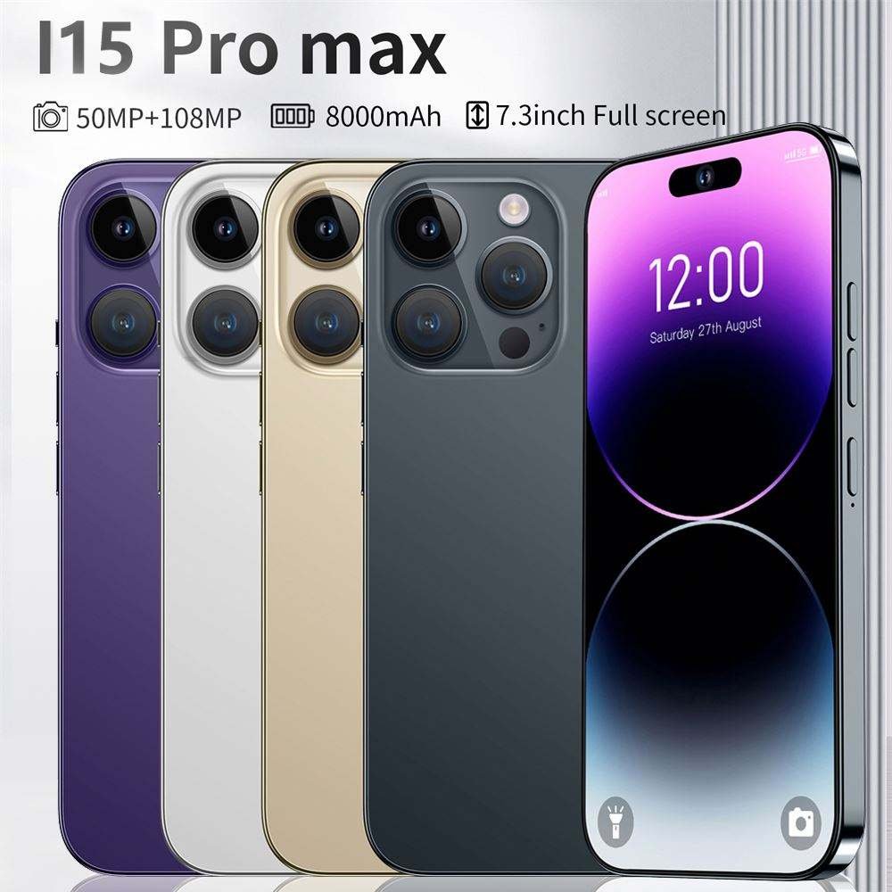 Original i15 phone 14 pro max neuf 6.7 inch 12GB + 512Gb Clone smartphone 8-core celulares 14 pro max unlocked mobile phone